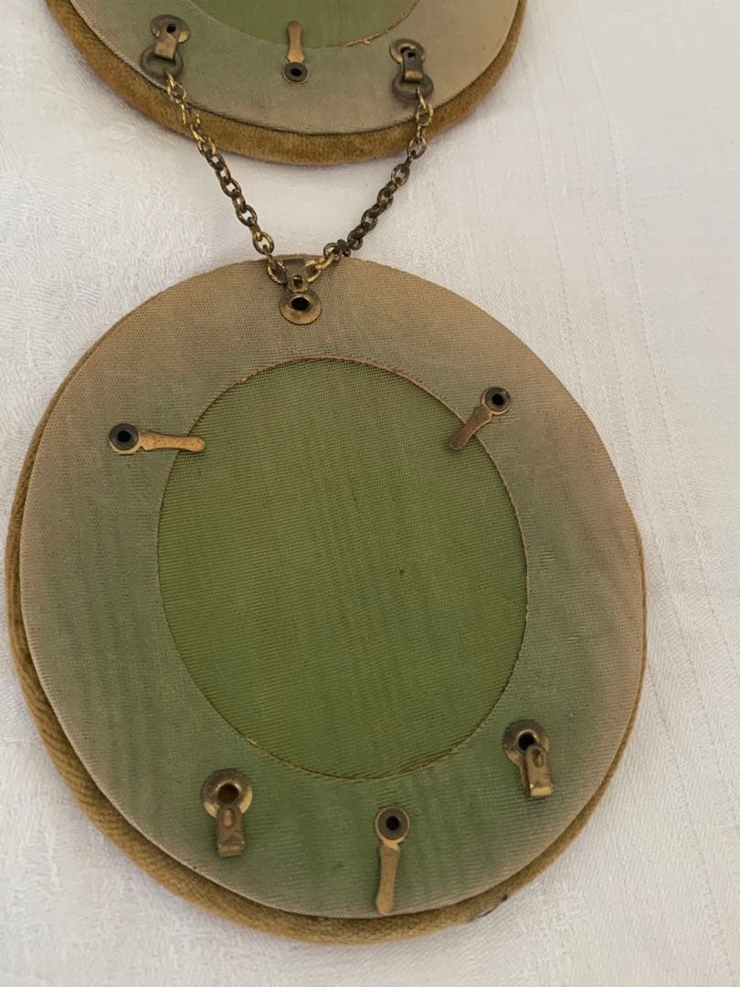 さあや　　フレーム　２連　リボンモチーフ　ブロカント