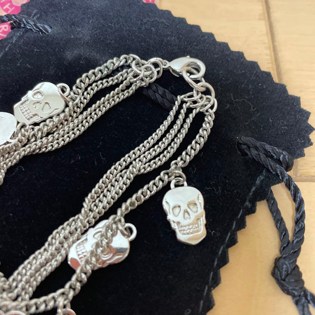 極美品☆ヒステリックグラマー☆スカルチャームブレスレット☆ヒス