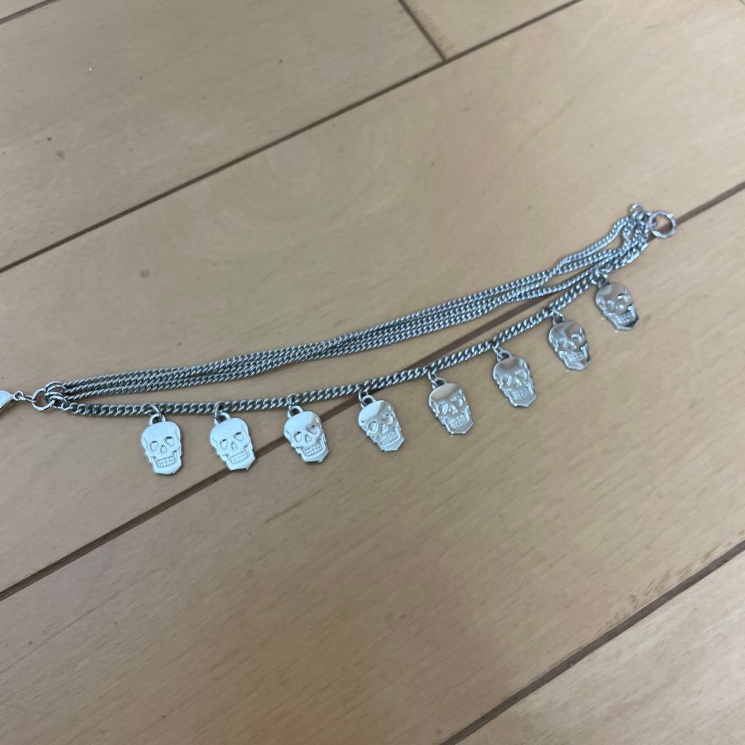 極美品☆ヒステリックグラマー☆スカルチャームブレスレット☆ヒス
