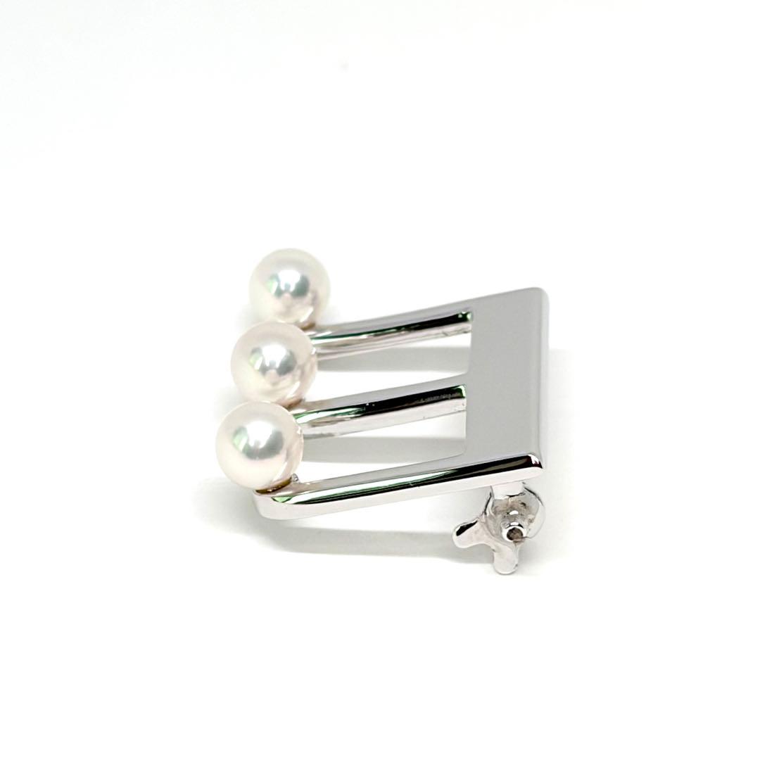 新品仕上げ】ミキモト 音符 3P パール シルバー ブローチ - メルカリ