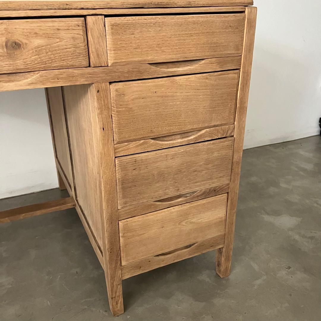 レトロ　アンティーク　古道具　古家具　剥離　ストリップド　机　テーブル　昭和