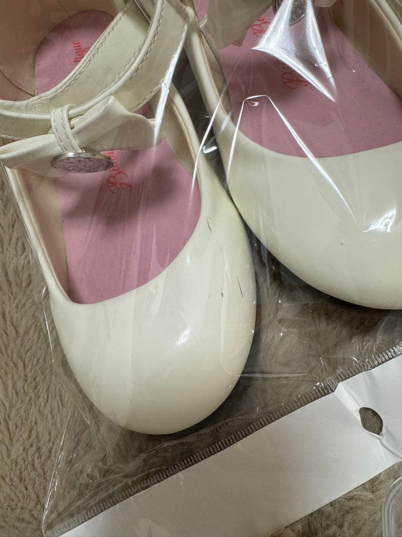 ビビディバビディブティック　3点セット 靴、サッシュ付き　ベル 130 22cm