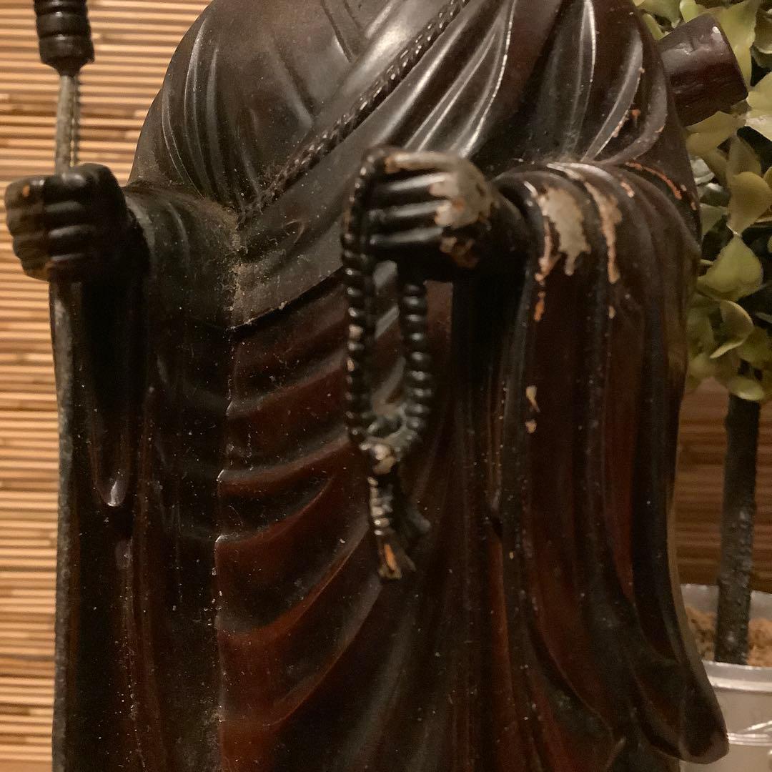 明治期「遍照金剛・弘法大師空海像」高野山金剛峯寺・高野山奥之院・アンチモニー金属