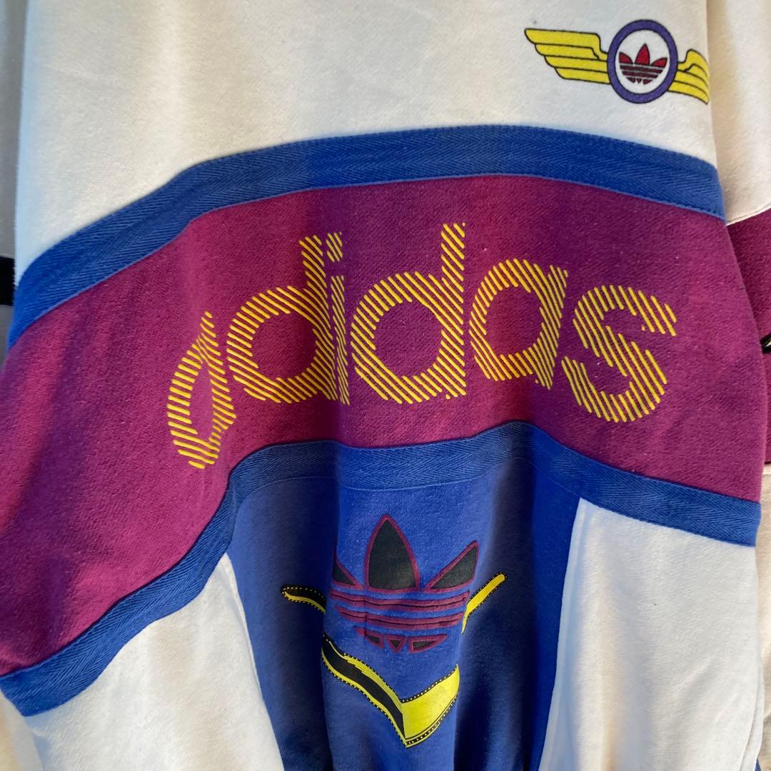 adidas スウェットトレーナー 切替ボーダー ヴィンテージ