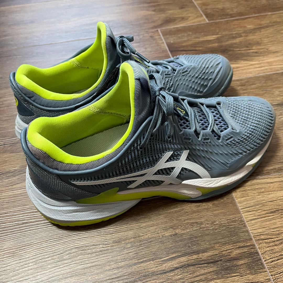 ASICS COURT FF テニスシューズ グレー イエロー 27cm