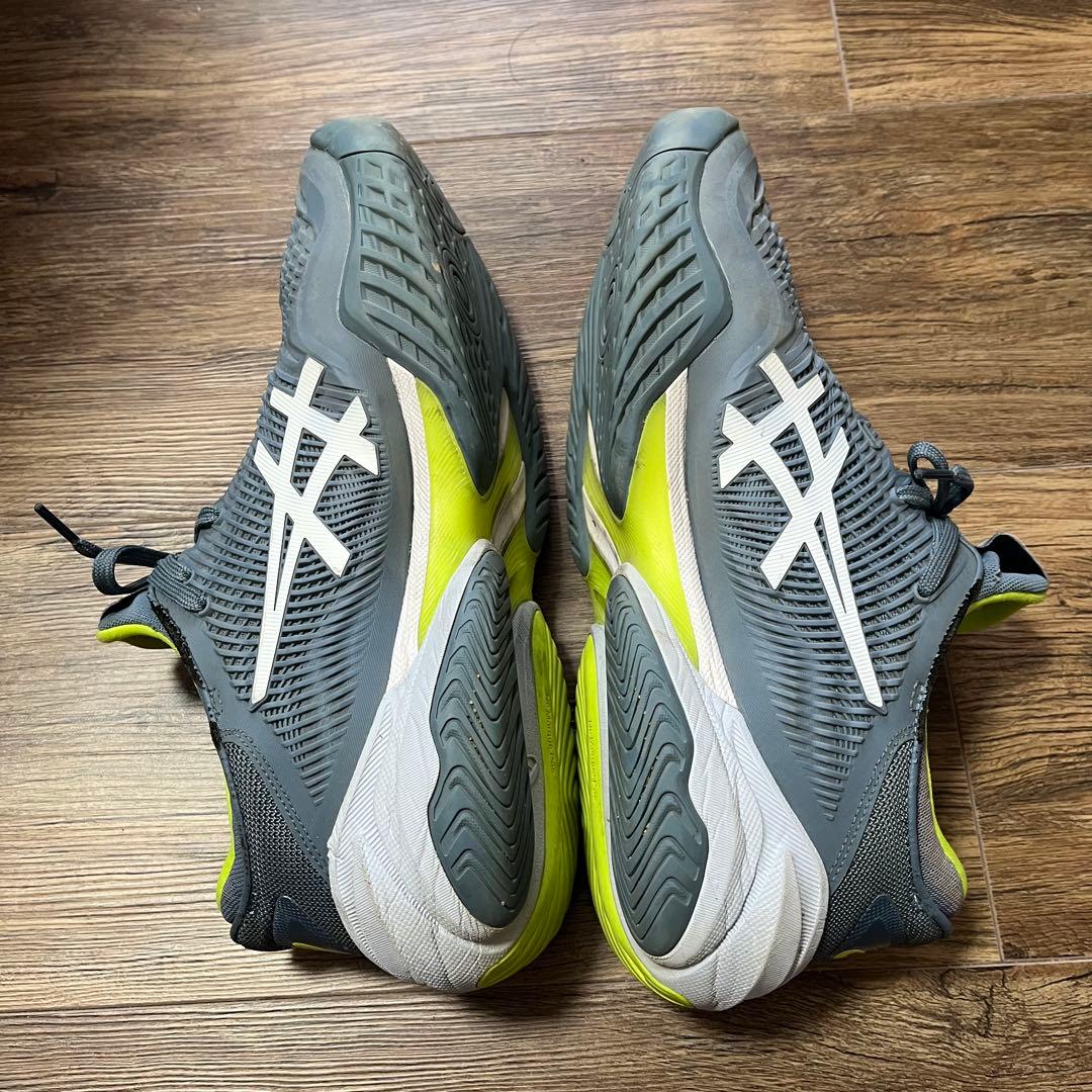 ASICS COURT FF テニスシューズ グレー イエロー 27cm