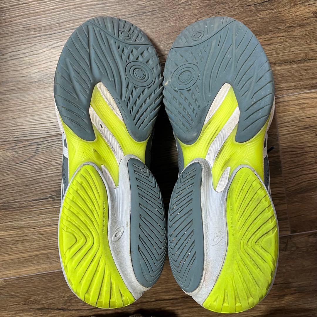 ASICS COURT FF テニスシューズ グレー イエロー 27cm