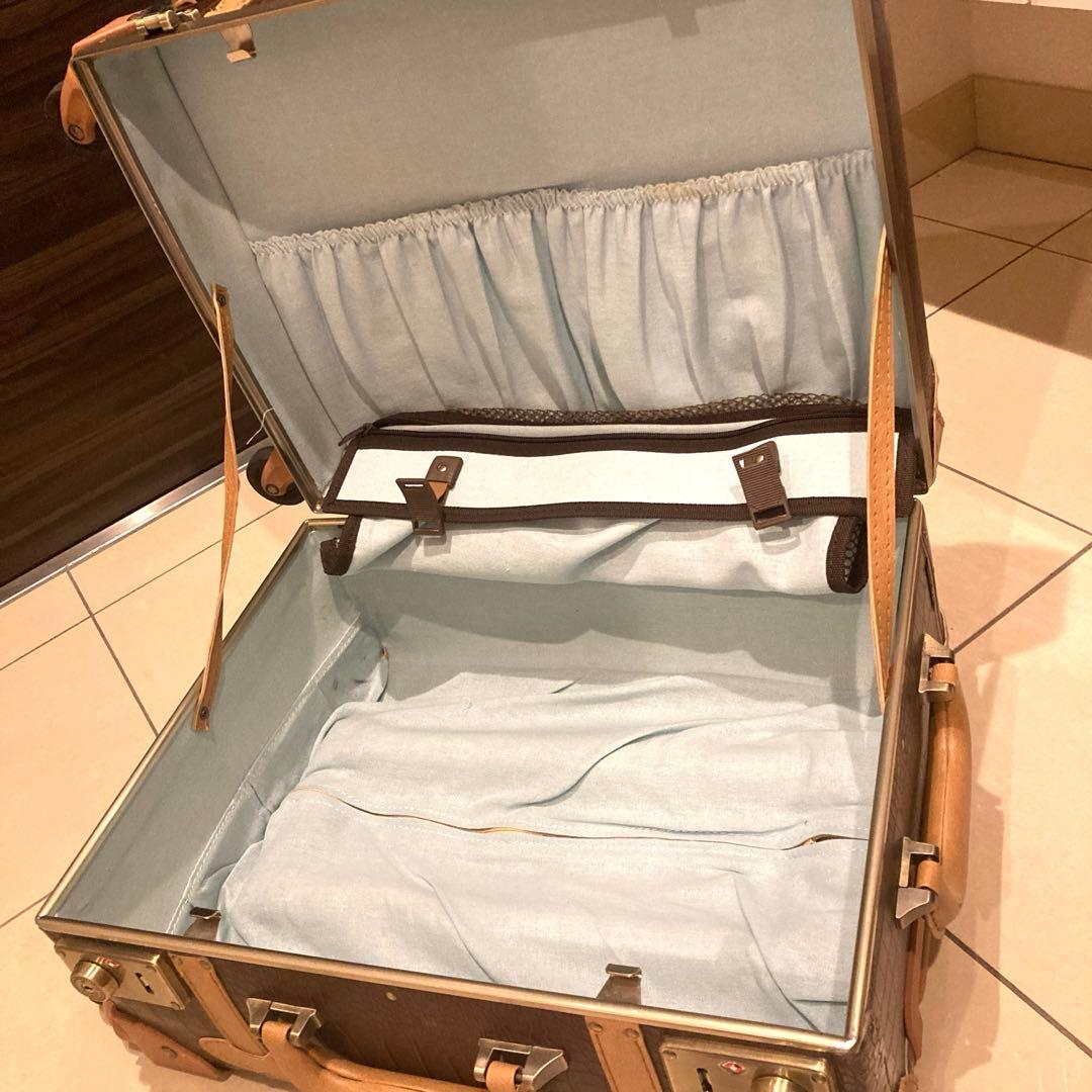 美品スーツケース　ブラウン合皮レザー