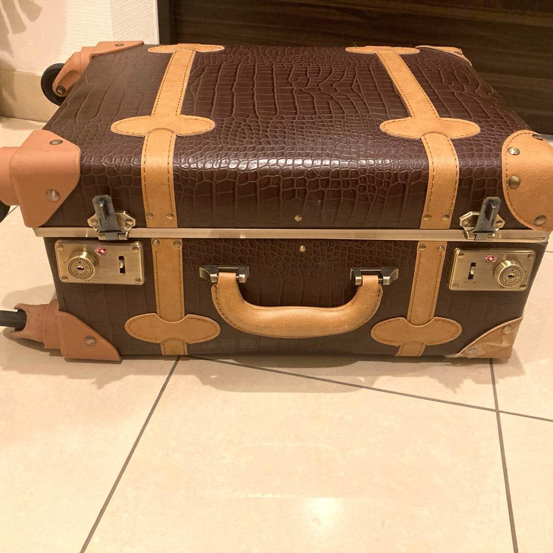 美品スーツケース　ブラウン合皮レザー