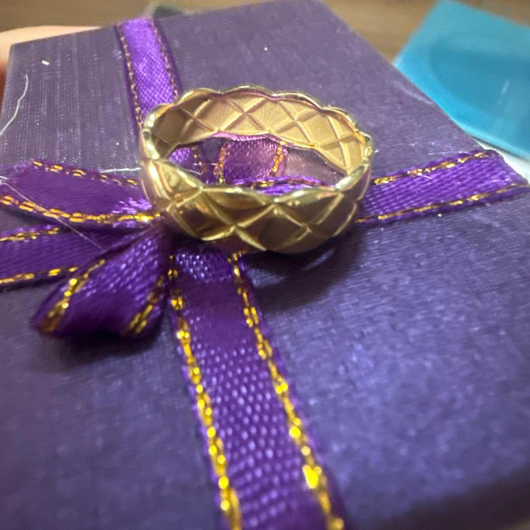 専用　中古　AU750 ピンクゴールド　バングル　菱形リング　2点セット