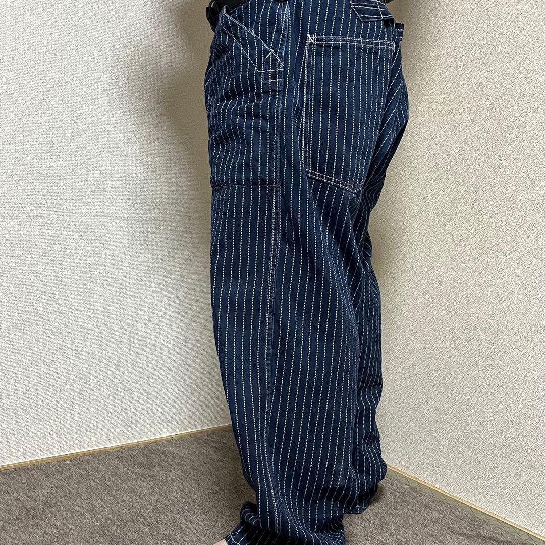 シュガーケーンストライプ デニムワークパンツ ウォバッシュ 【W36】