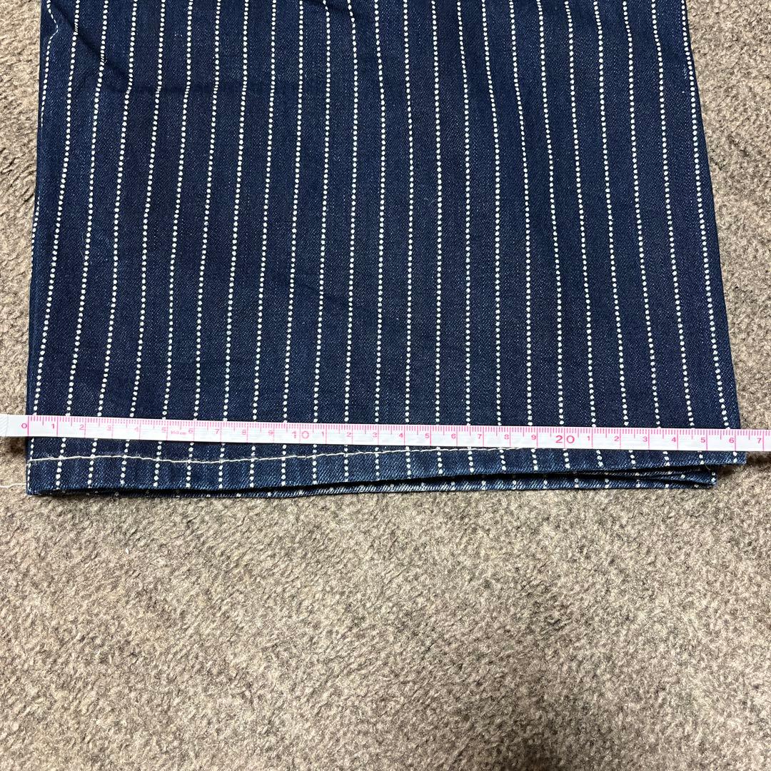 シュガーケーンストライプ デニムワークパンツ ウォバッシュ 【W36】