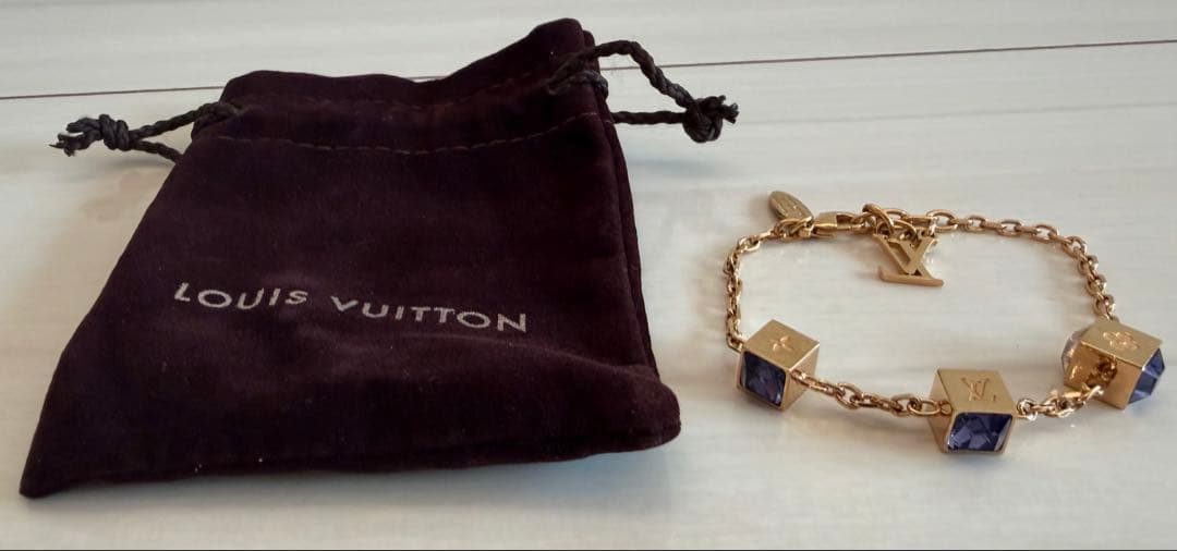 LOUIS VUITTON ギャンブル ゴールドチェーンブレスレット