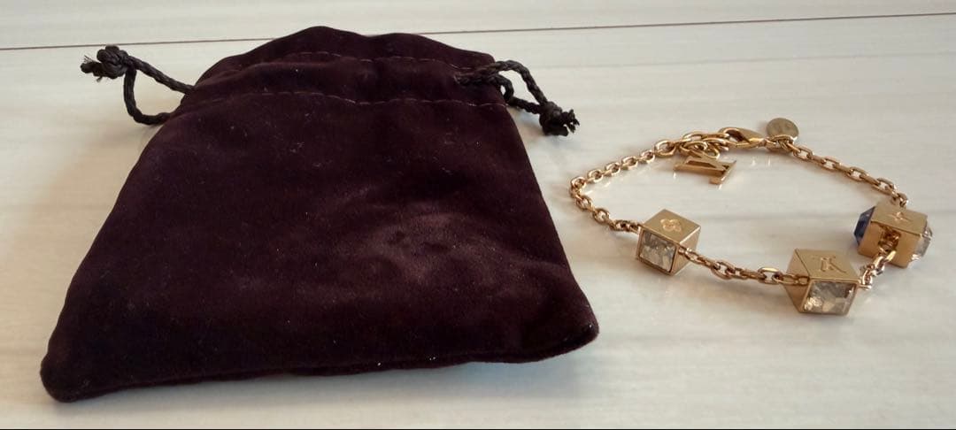 LOUIS VUITTON ギャンブル ゴールドチェーンブレスレット