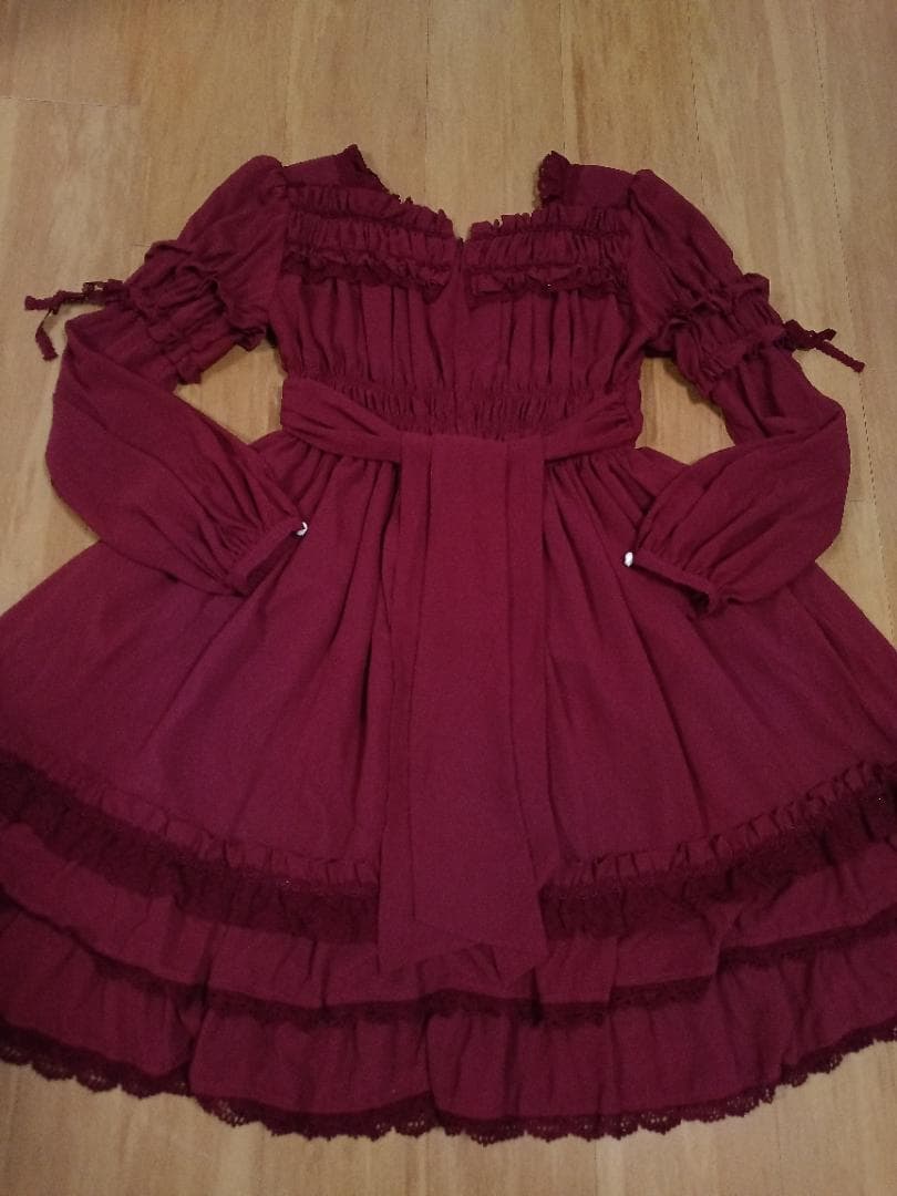 s*h様 BABY　トリアノンワンピース　エンジ