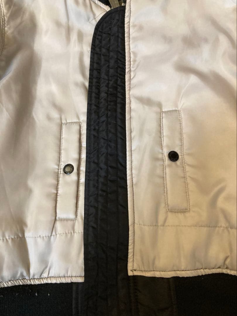 アヴィレックス　リバーシブル　ma-1 ジャケット　ブラック　シルバー　美品