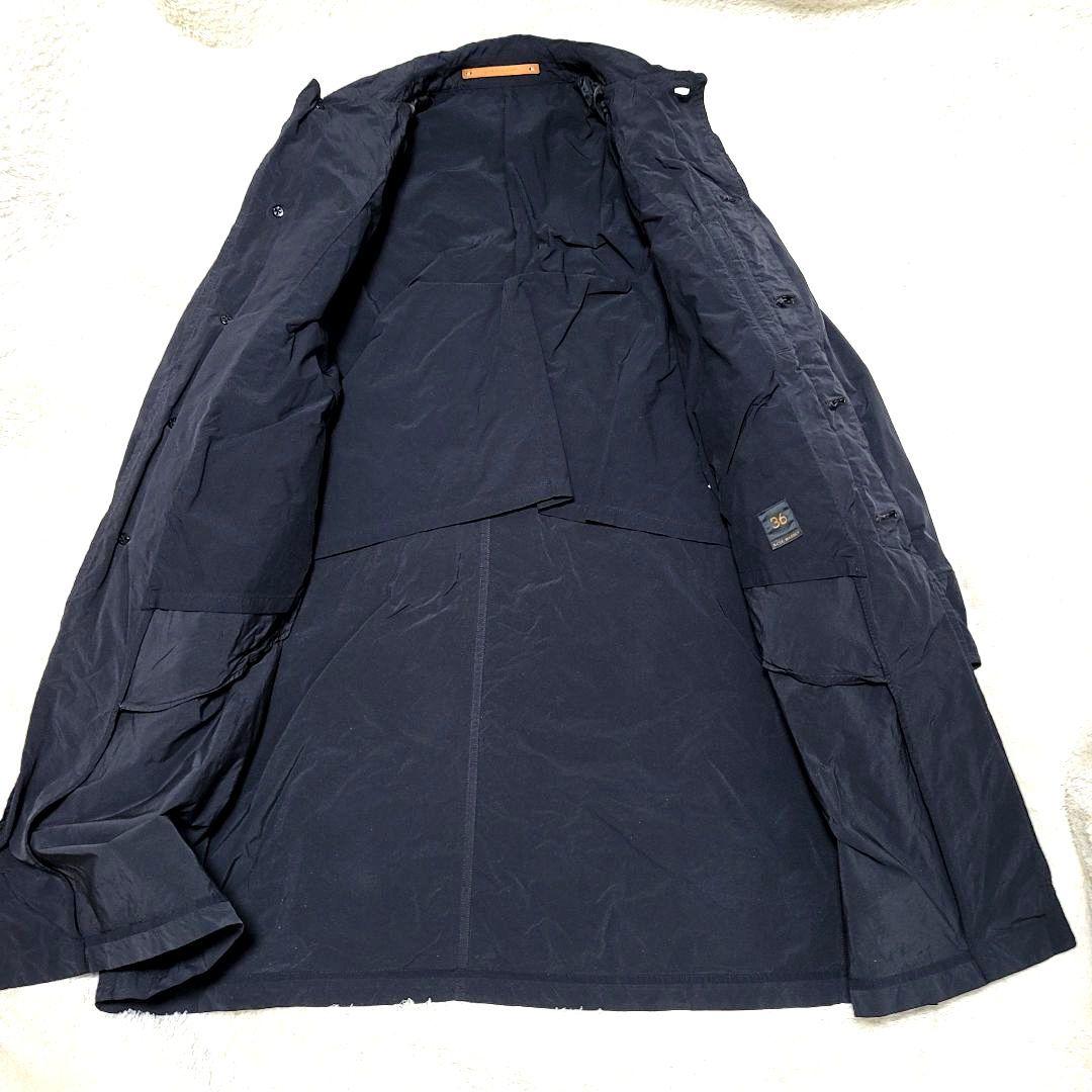 SCYE BASICS 36 高密度タフタ バルマカーンコート ロング ブラック