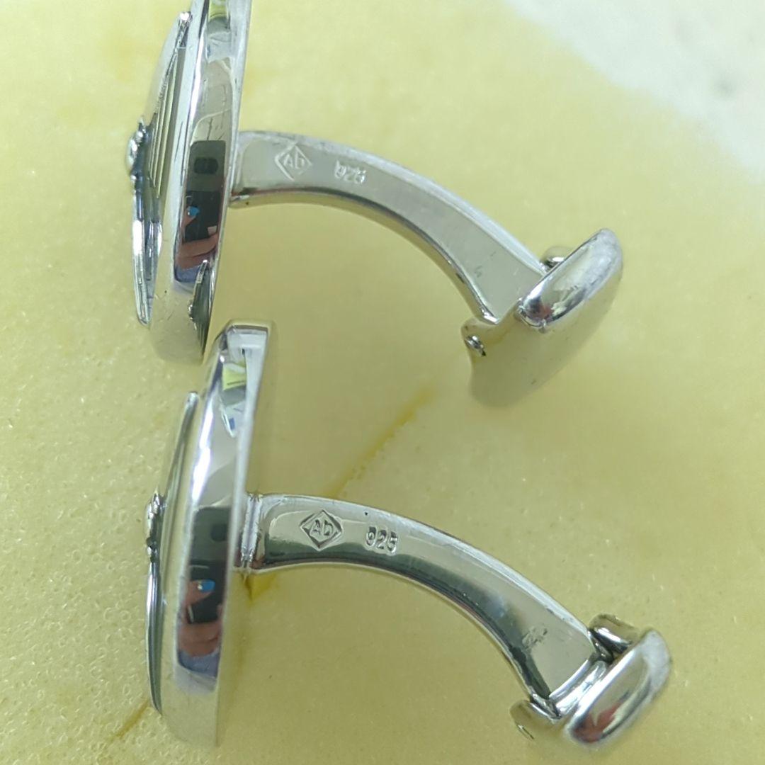 ダンヒル カフリンクス シルバー925 ステンレススチール シルバー ネイビー