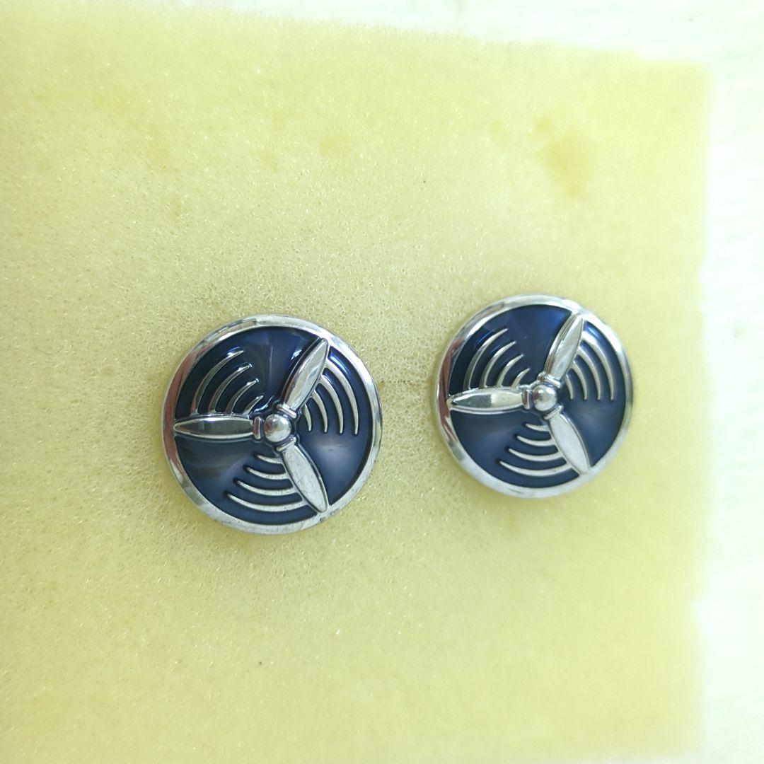 ダンヒル カフリンクス シルバー925 ステンレススチール シルバー ネイビー