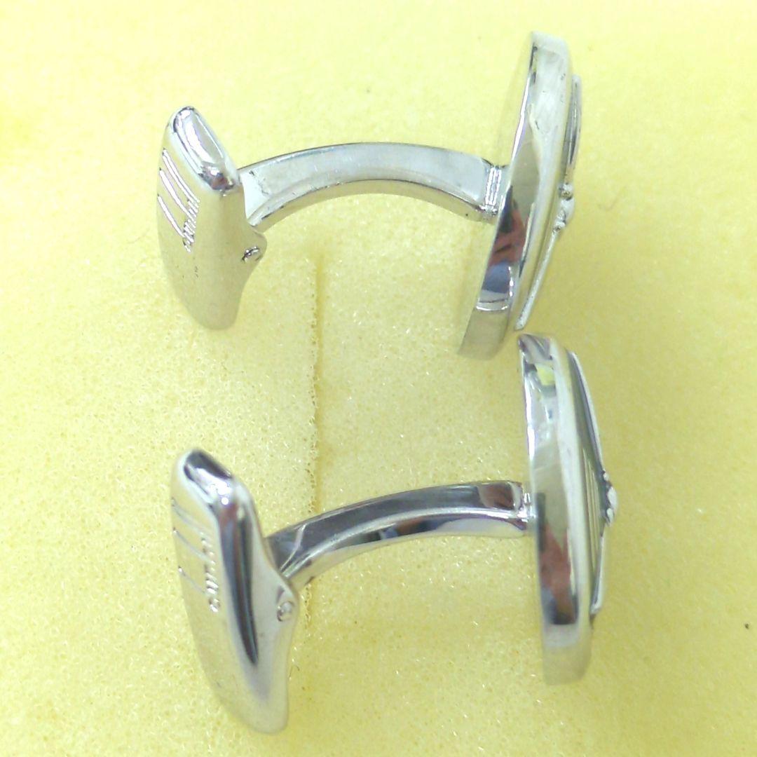 ダンヒル カフリンクス シルバー925 ステンレススチール シルバー ネイビー