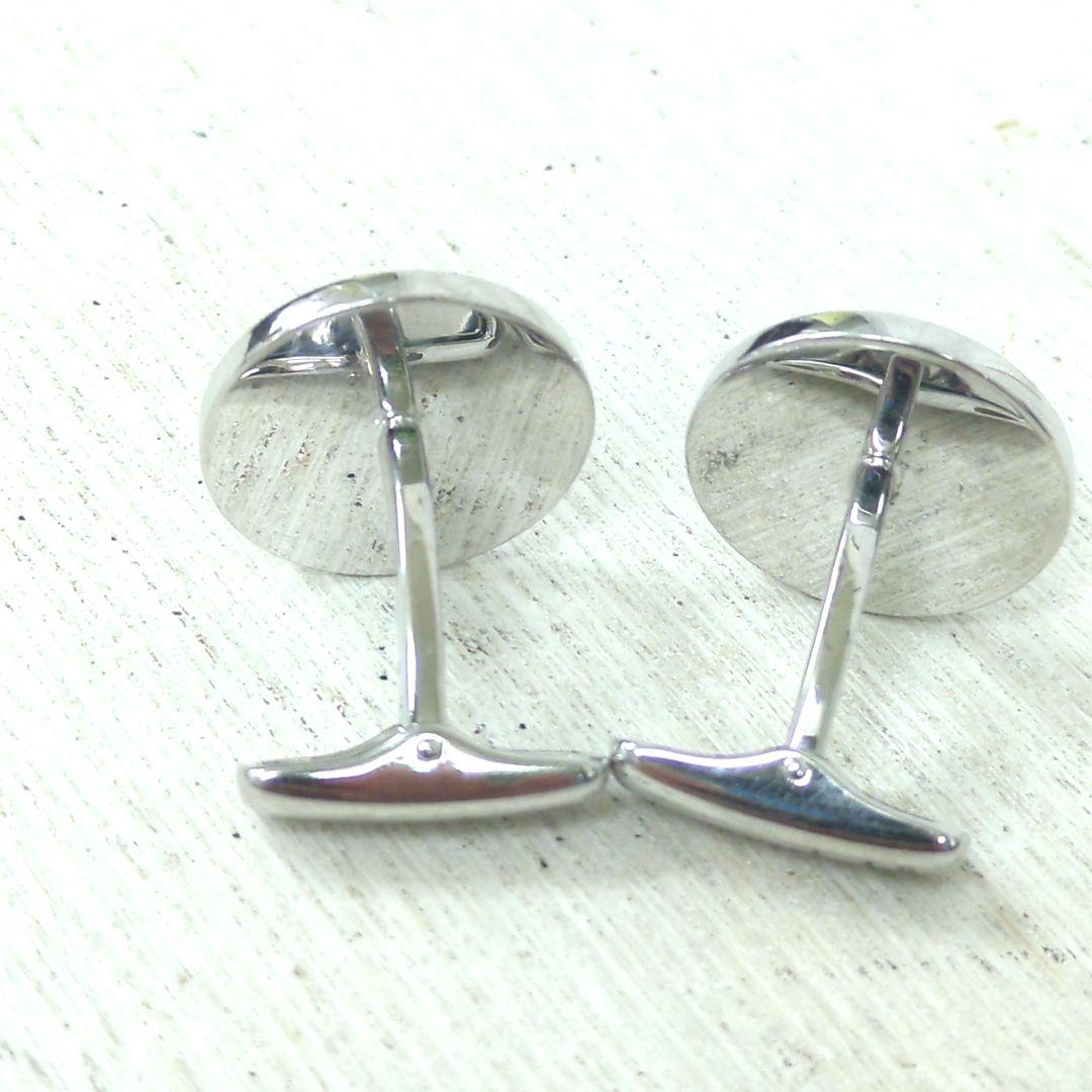 ダンヒル カフリンクス シルバー925 ステンレススチール シルバー ネイビー