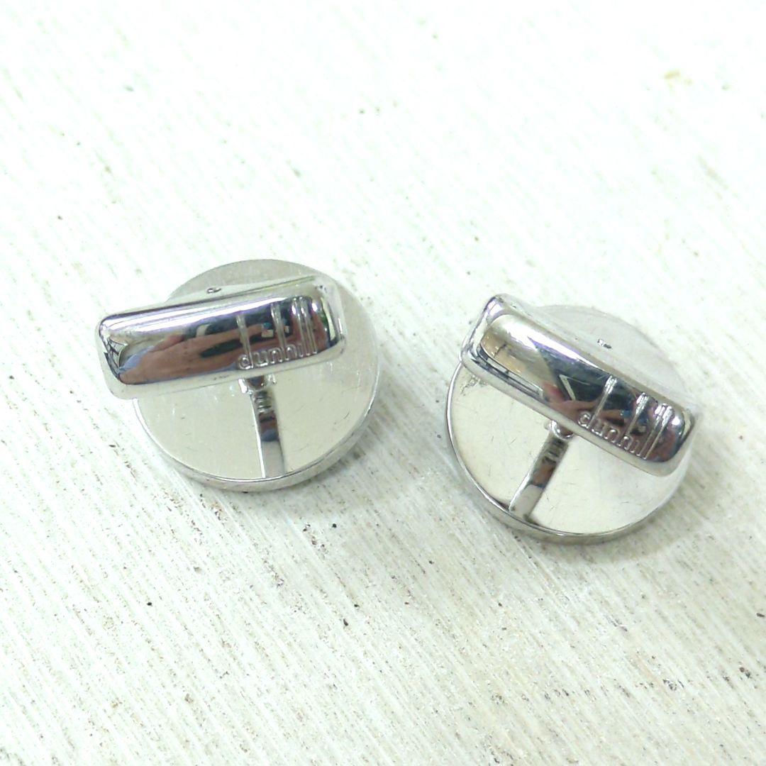 ダンヒル カフリンクス シルバー925 ステンレススチール シルバー ネイビー