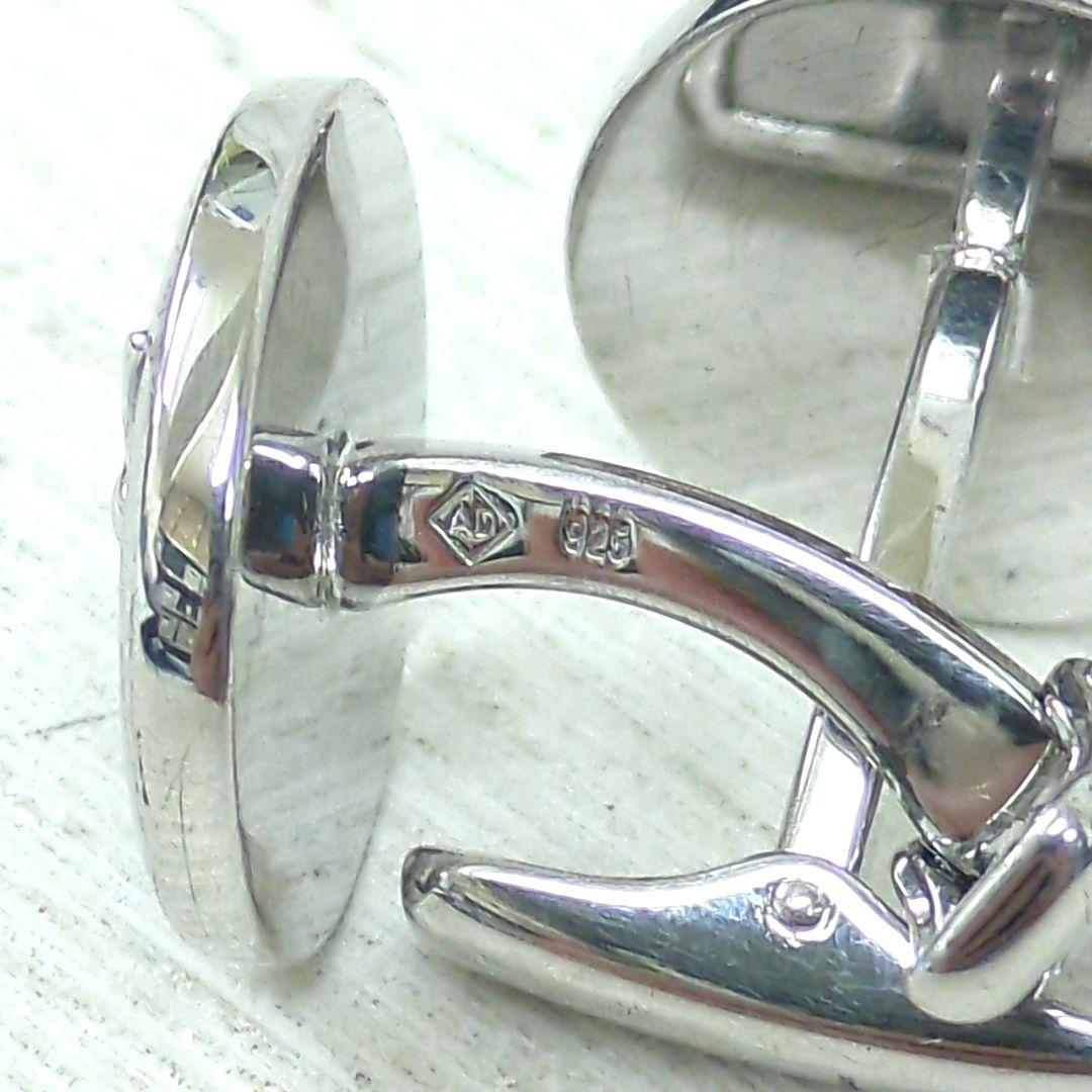 ダンヒル カフリンクス シルバー925 ステンレススチール シルバー ネイビー