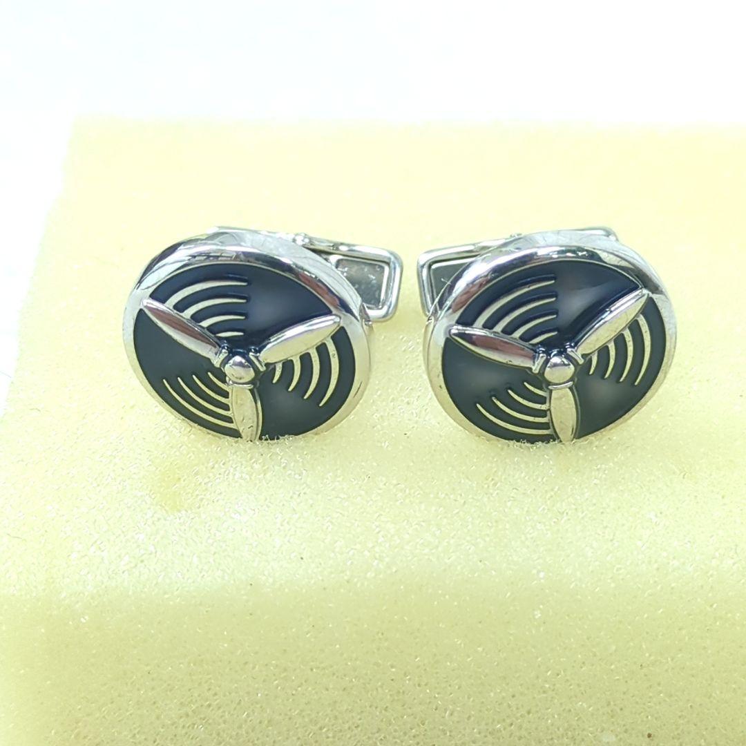 ダンヒル カフリンクス シルバー925 ステンレススチール シルバー ネイビー