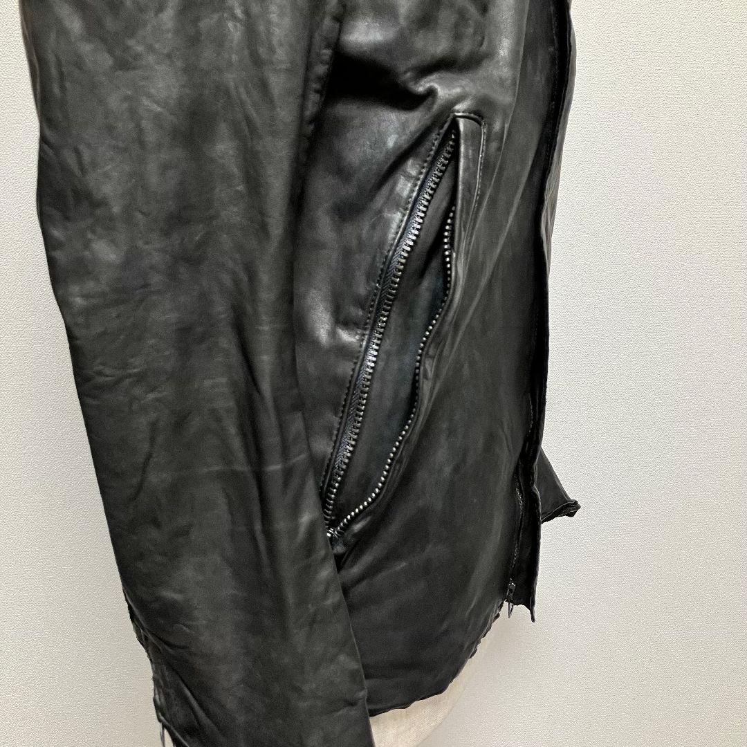 希少✨美品✨シシ sisii 牛革 カウレザージャケット 黒 シングルライダース