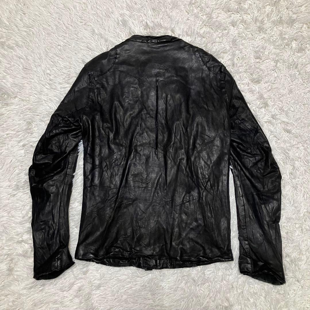 希少✨美品✨シシ sisii 牛革 カウレザージャケット 黒 シングルライダース