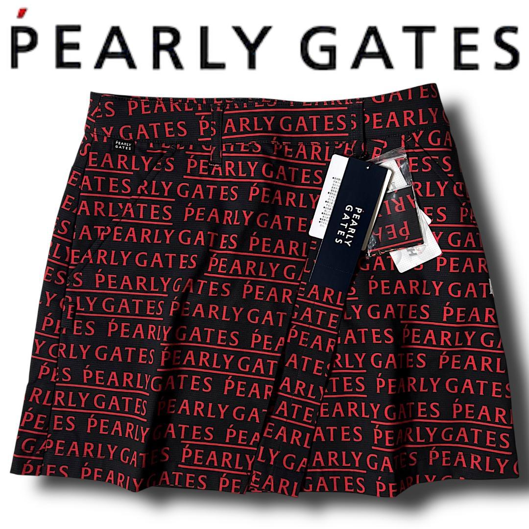 0 新品 パーリーゲイツ 定価30,800円 メゾンロゴ柄 ミニ スカート