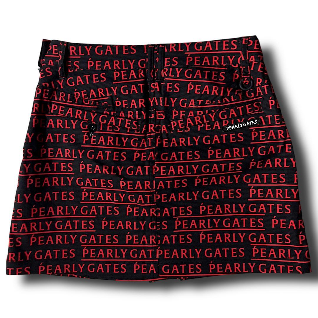 0 新品 パーリーゲイツ 定価30,800円 メゾンロゴ柄 ミニ スカート