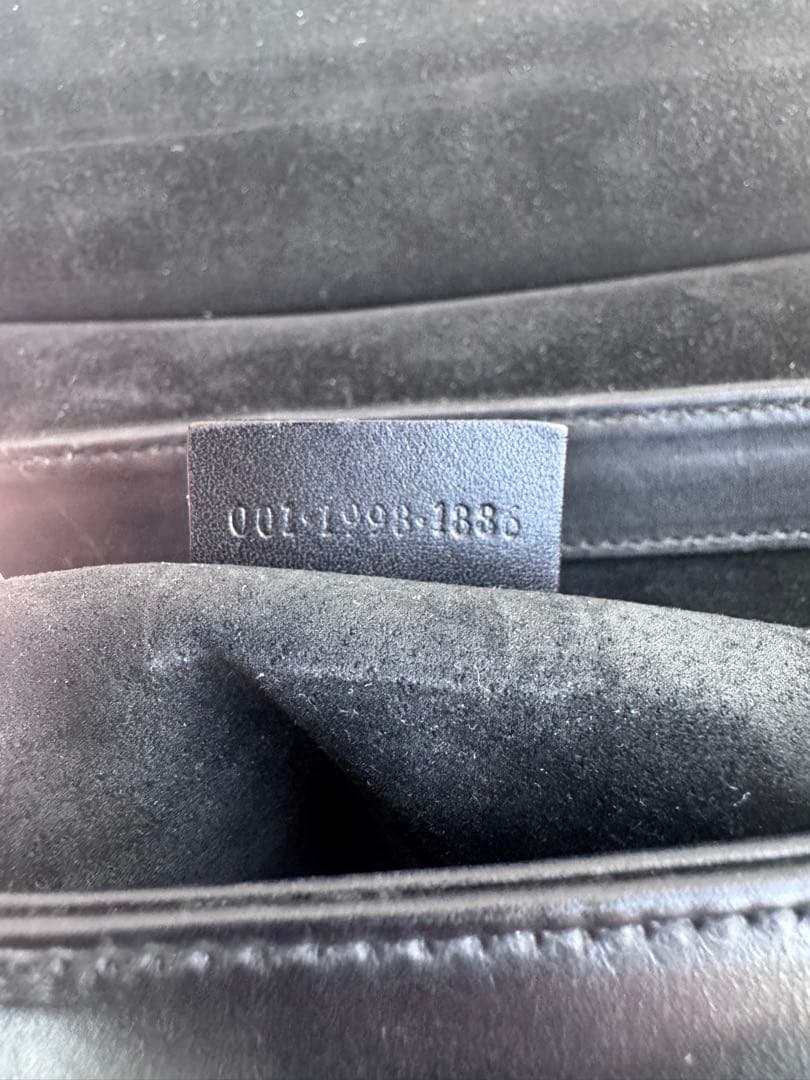 【VINTAGE】GUCCI バンブーハンドル レザー ハンドバッグ 黒