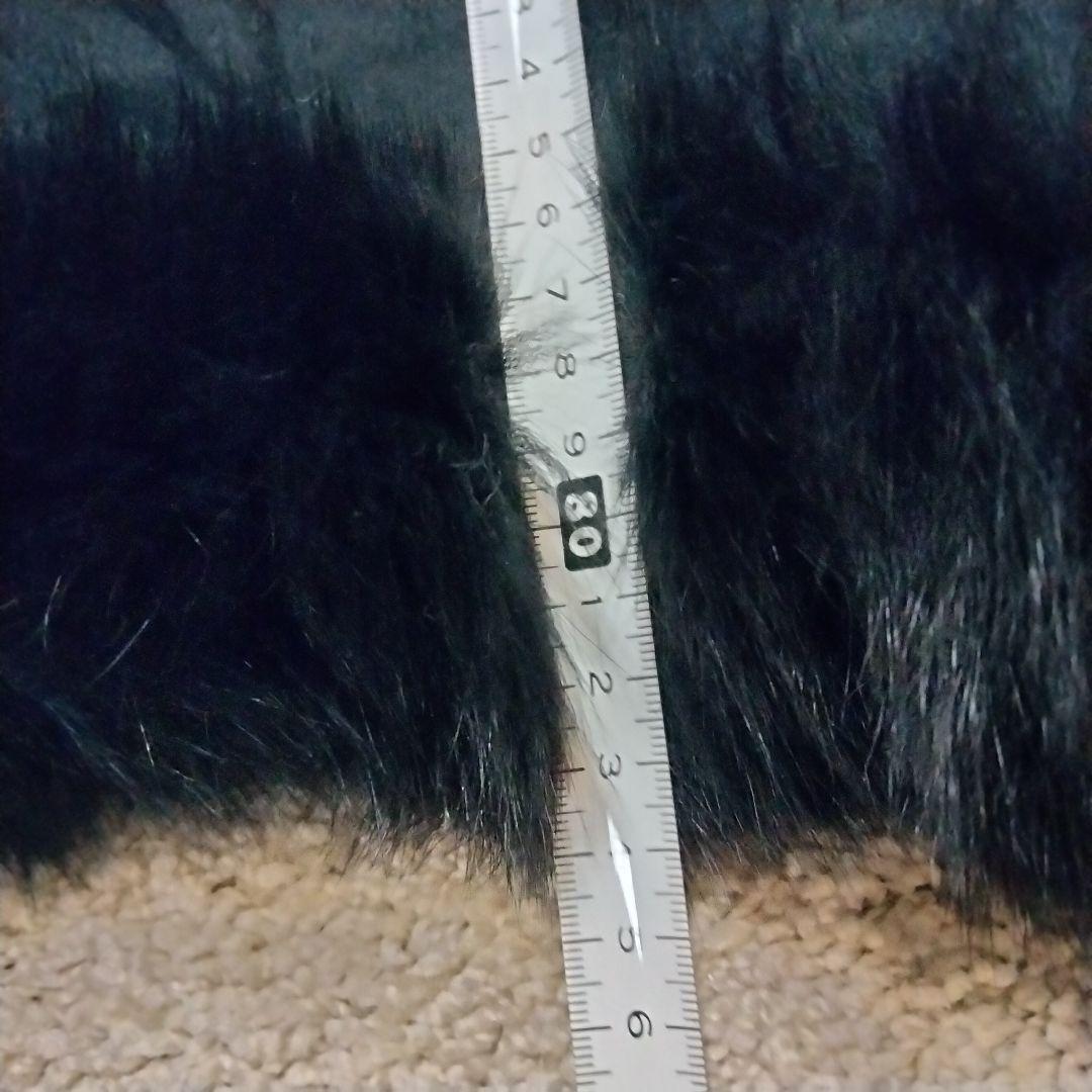 SAGA FORS ピュアカシミヤ ポンチョ M-L ブラック　フォックス