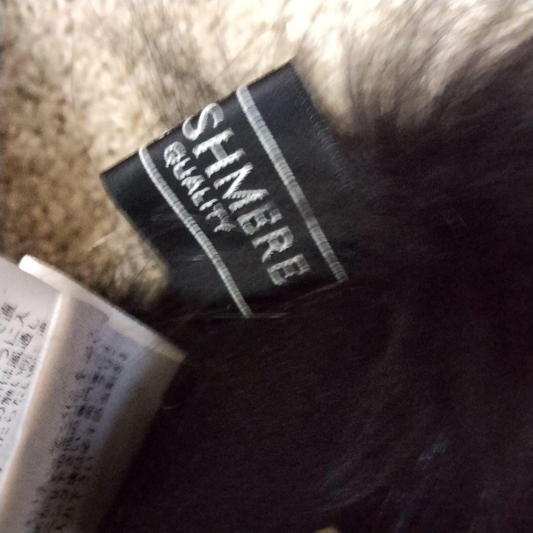 SAGA FORS ピュアカシミヤ ポンチョ M-L ブラック　フォックス