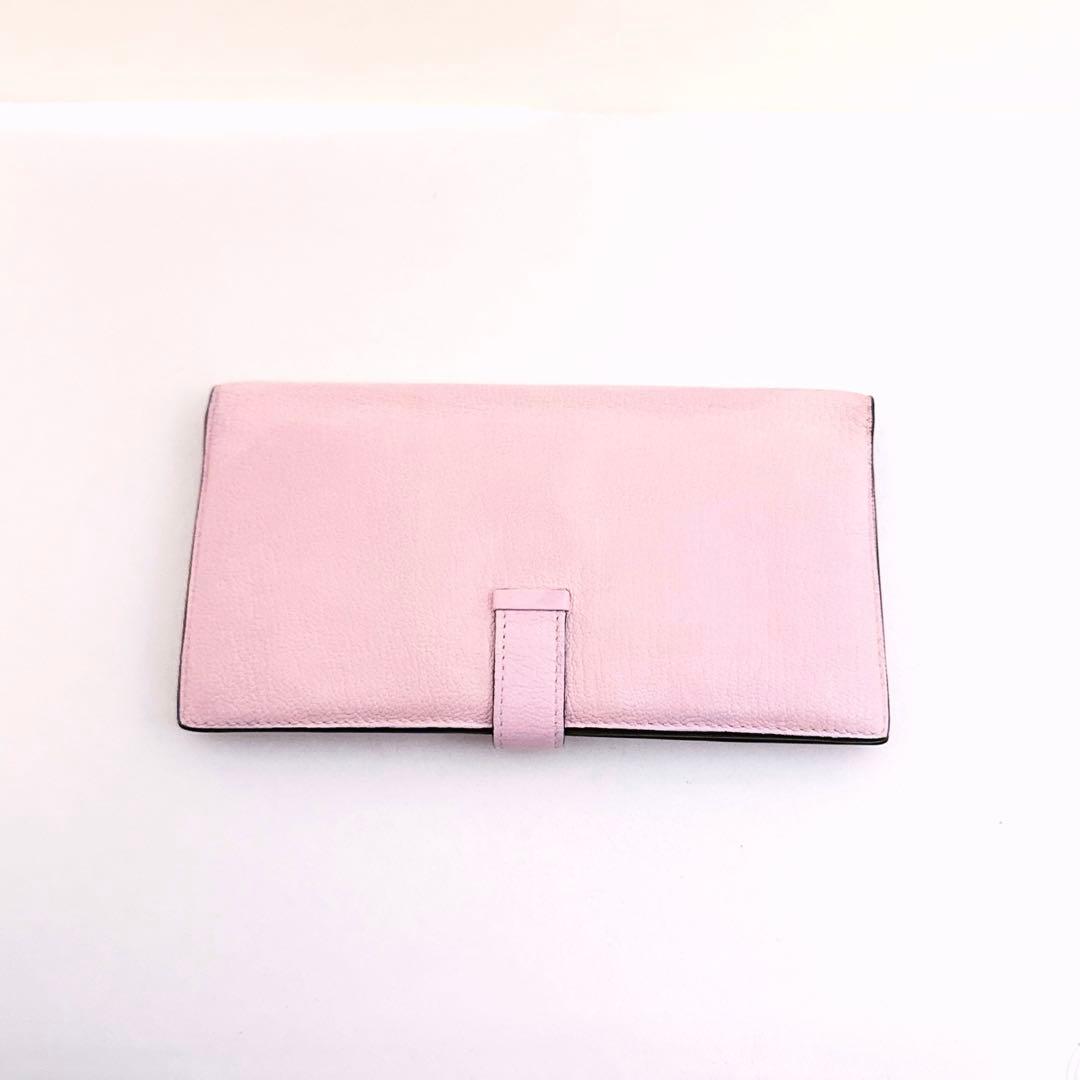 HERMES エルメス ベアン クラシック 2つ折長財布 ピンク国内正規品✨