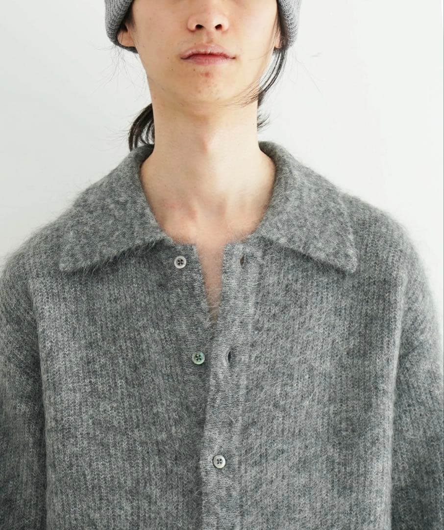 crepuscule Mohair polo cardigan 