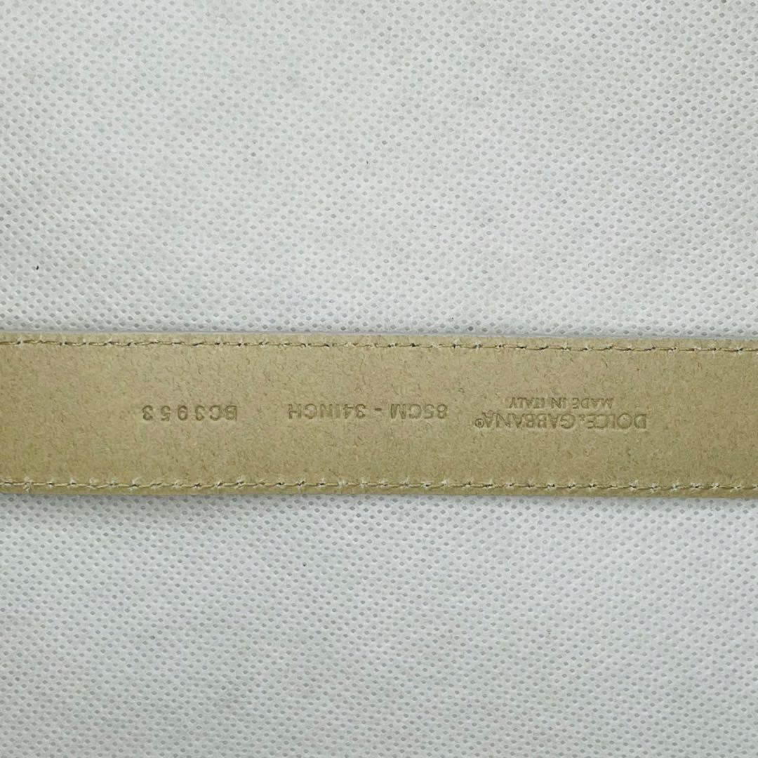 DOLCE&GABBANA 　ドルチェ&ガッパーナ ベルト　白　未使用品　レザー