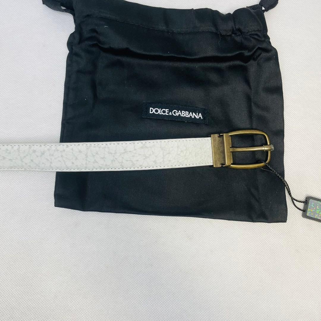 DOLCE&GABBANA 　ドルチェ&ガッパーナ ベルト　白　未使用品　レザー