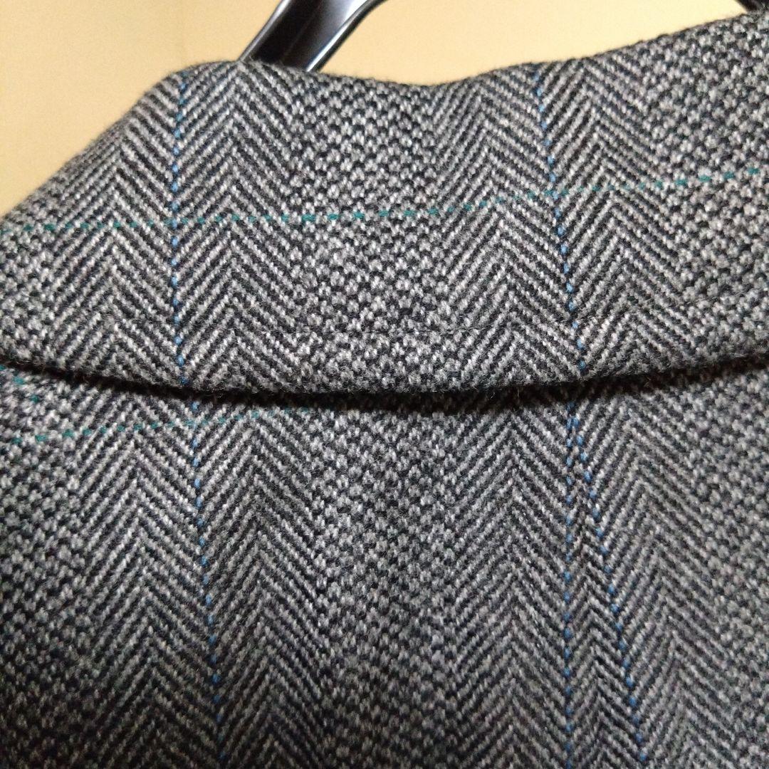 【やすさん専用】【新品、BURBERRY】グレー ヘリンボーン チェスターコート
