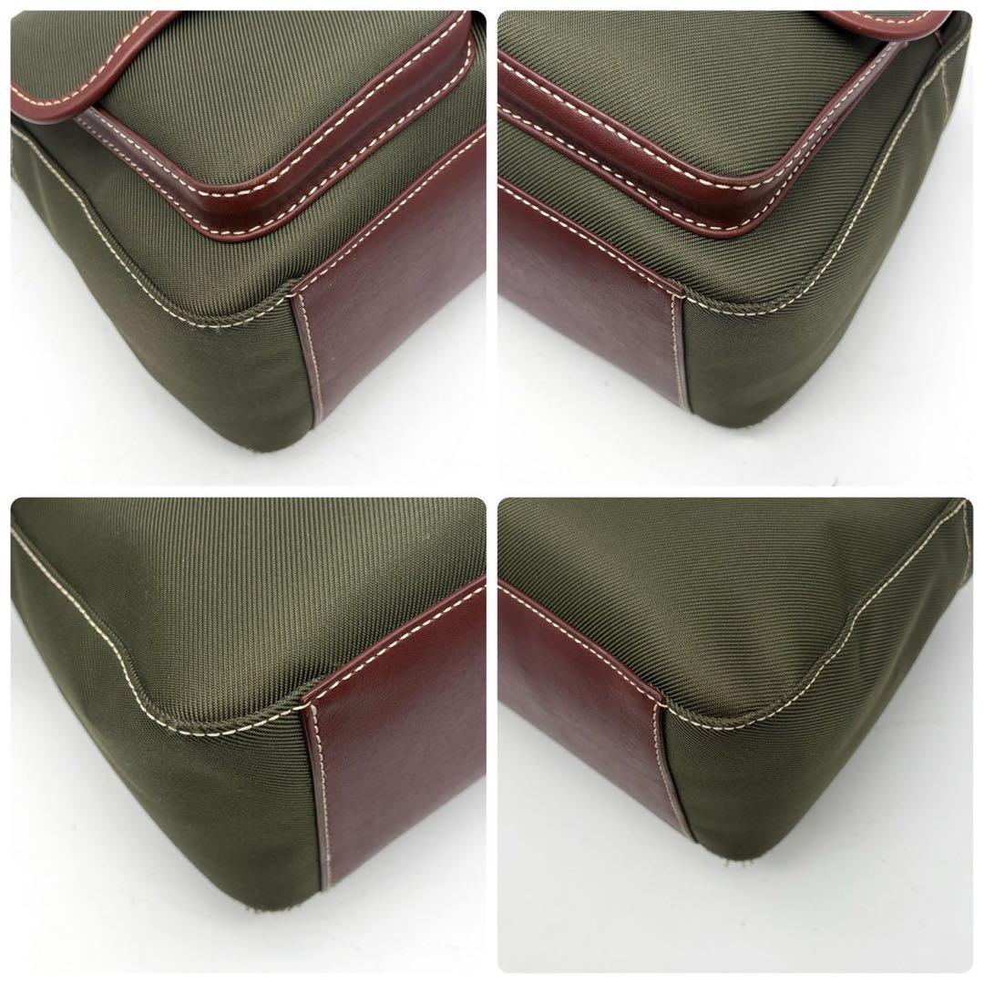 極美品 ハンティングワールド サファリトゥデイ ショルダーバッグ グリーン