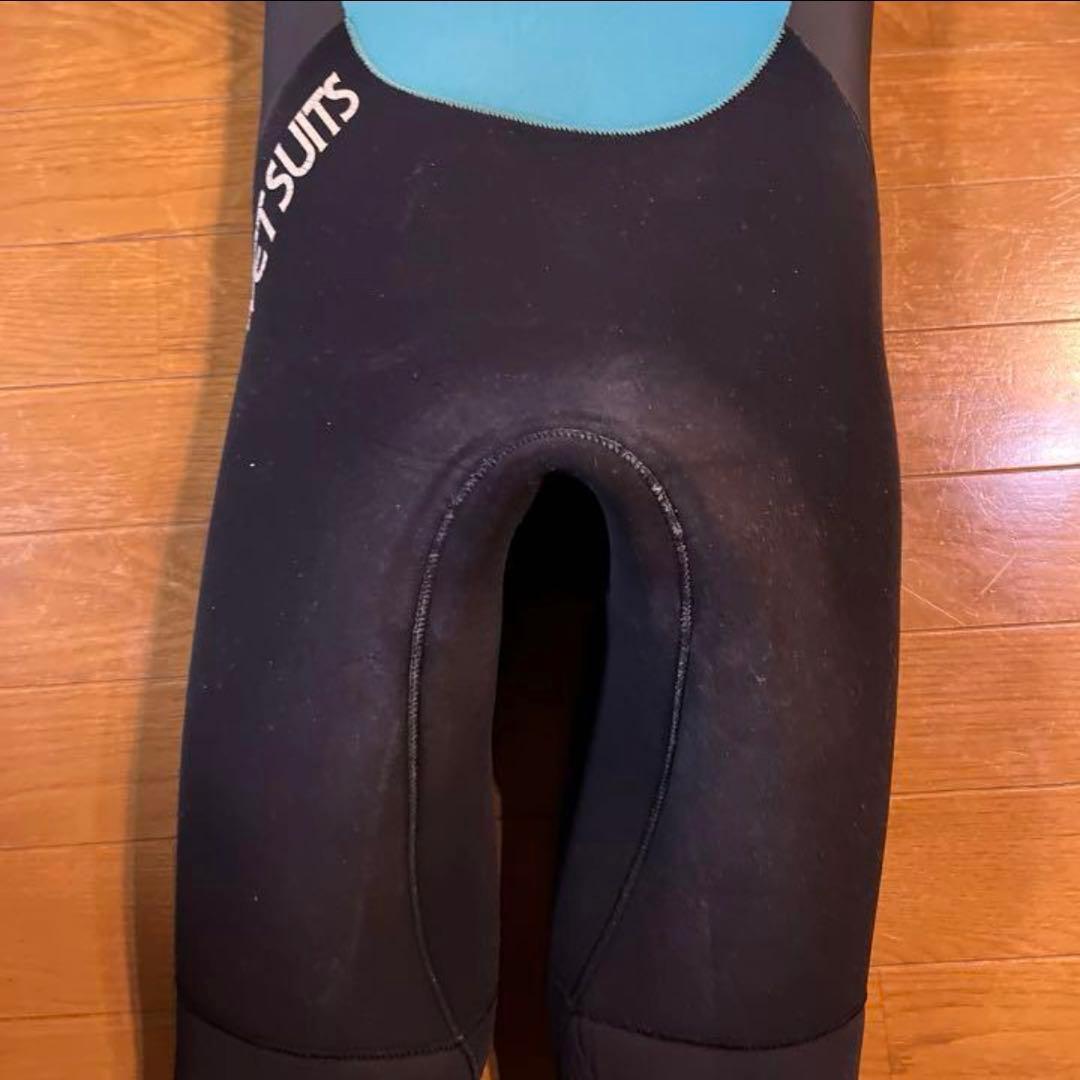 RASH 5mm 裏起毛 セミドライスーツ ブラック/ターコイズ キッズ