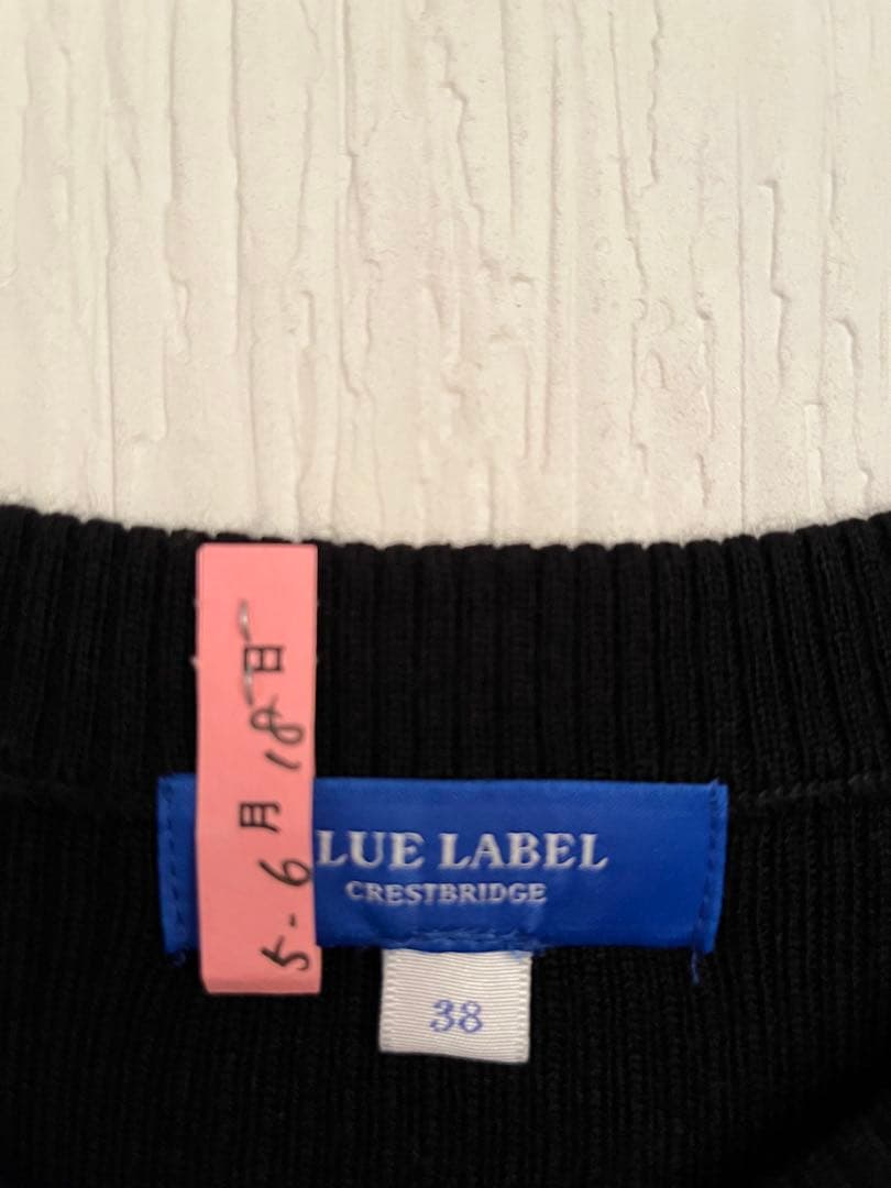 BURBERRY BLUE LABEL ニット×チェック柄ワンピース サイズ38