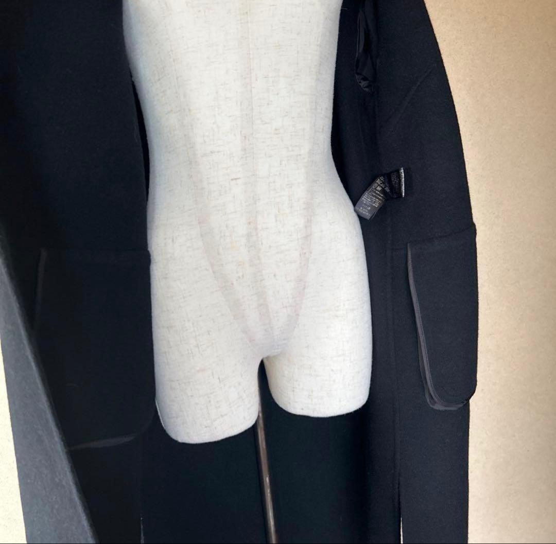 【美品】ミューズドゥーズィエムクラス　ノーカラーリバーロングコート36