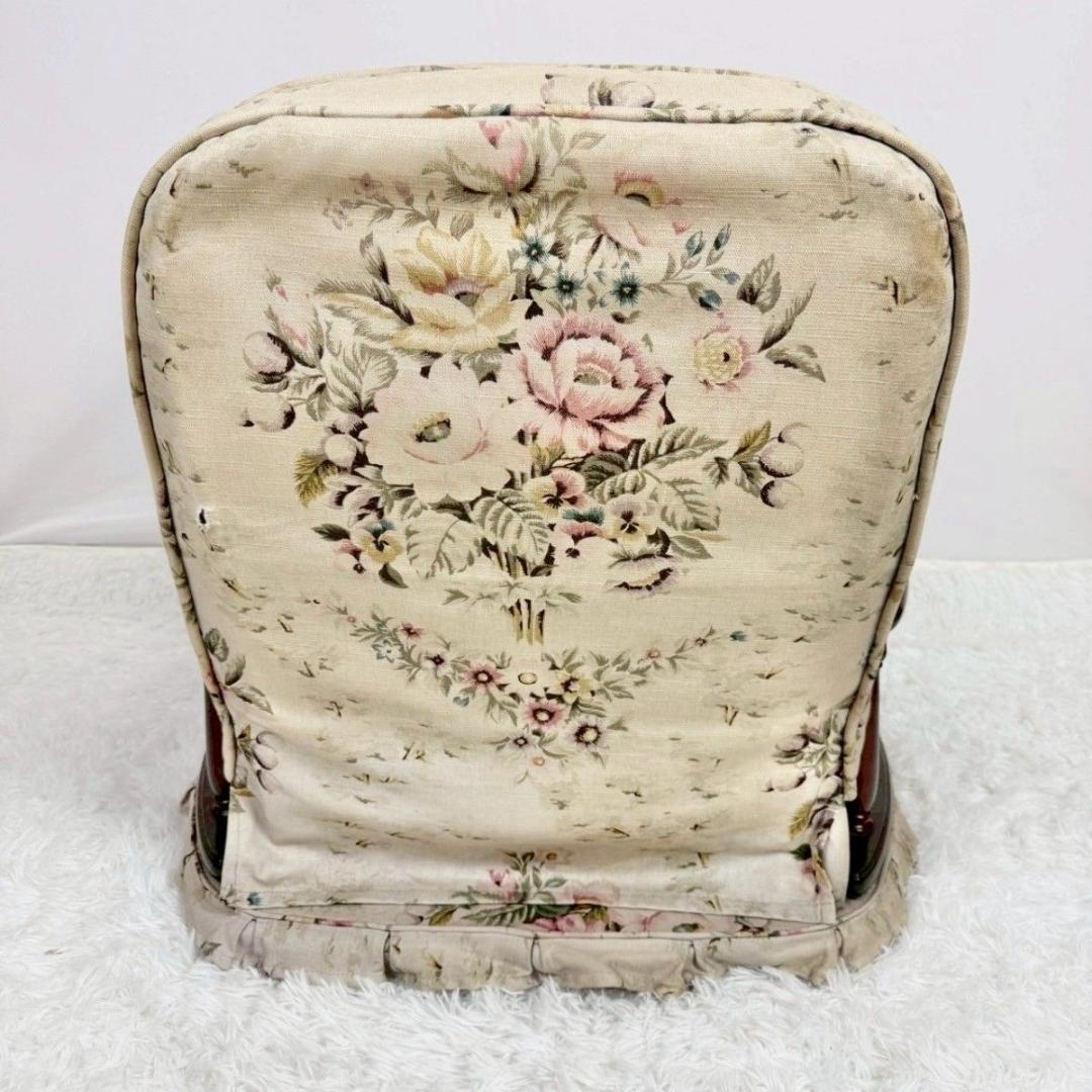 カリモク家具？」コロニアム柄 回転座椅子 昭和レトロ アンティーク