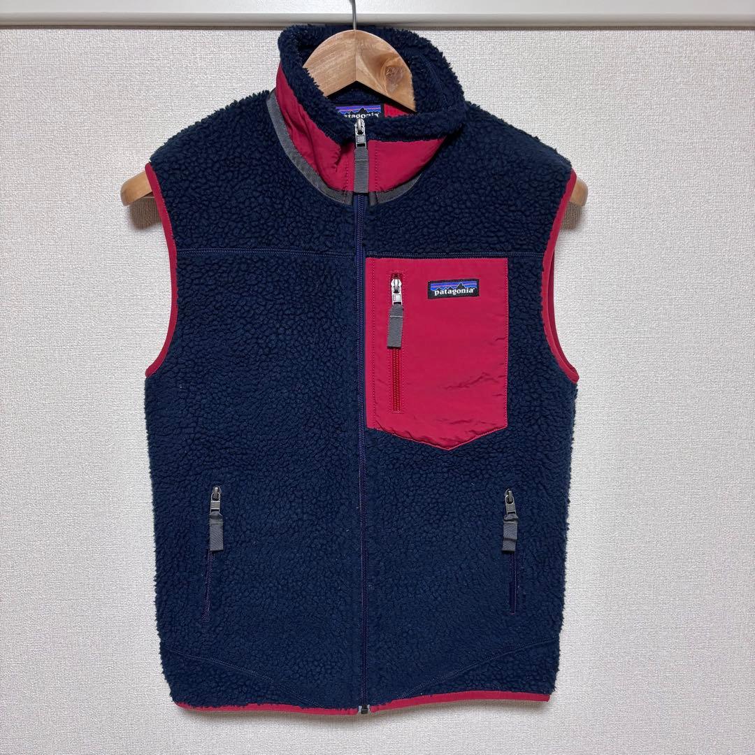 パタゴニア レトロX ベスト ネイビー×レッド XSサイズ 2016年製