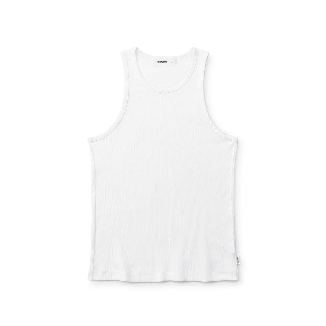 everyone 3P rib tank top (WHITE) サイズ　XL