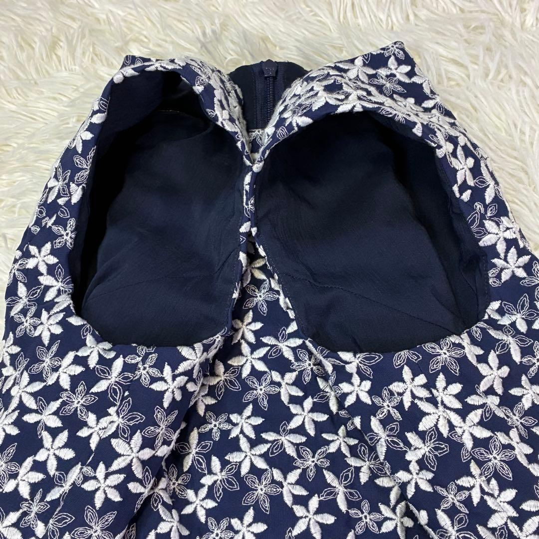 トッカ ワンピース Aライン MELLOW メロウ 刺繍 ネイビー ネイビー 6