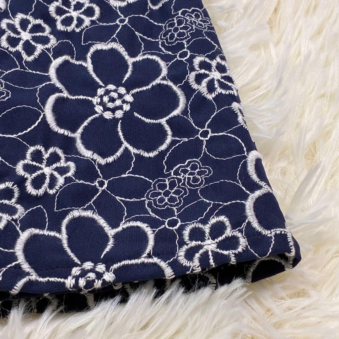 トッカ ワンピース Aライン MELLOW メロウ 刺繍 ネイビー ネイビー 6