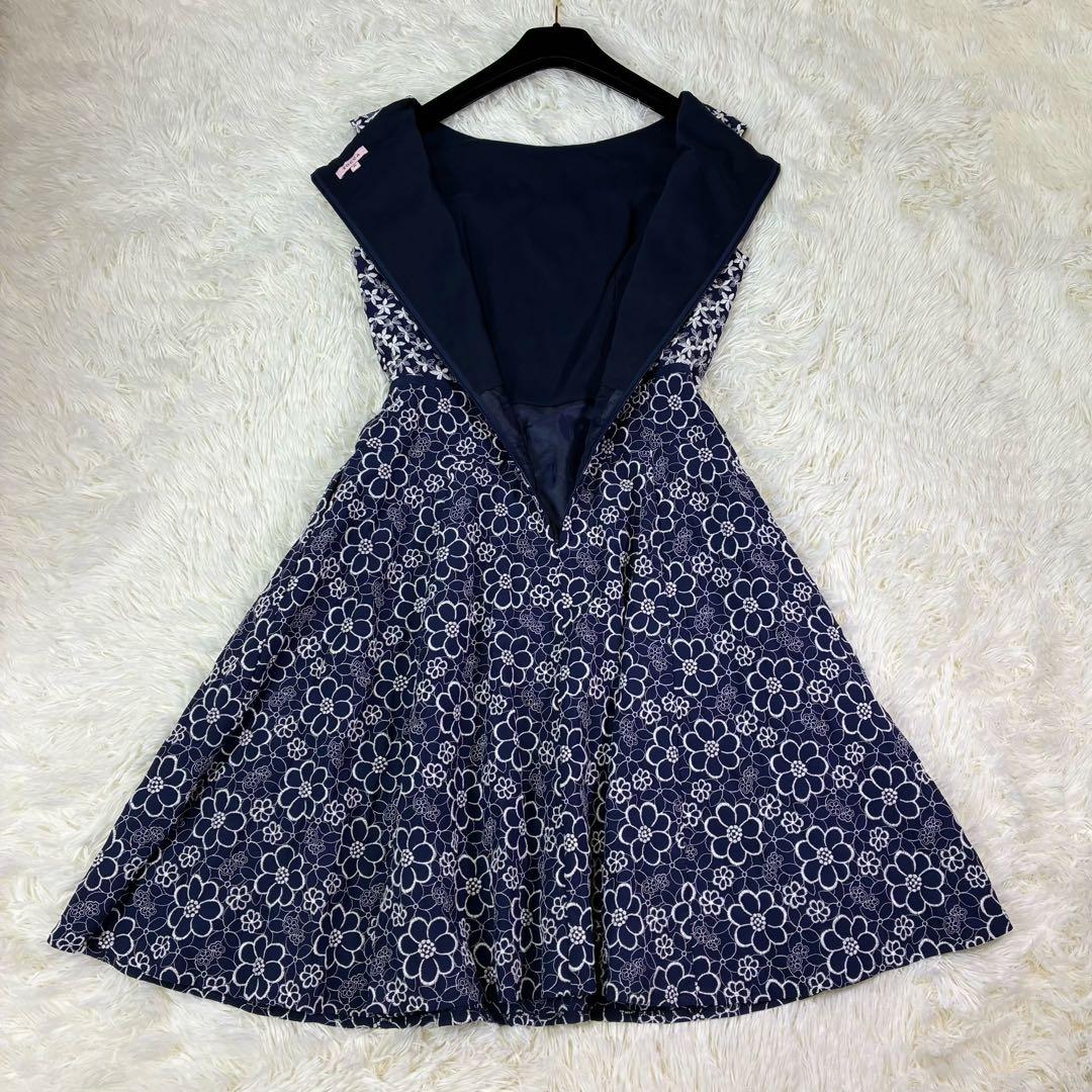 トッカ ワンピース Aライン MELLOW メロウ 刺繍 ネイビー ネイビー 6